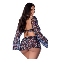 Hazy Dayz Shrooms Crop Top w/Skirt & Thong