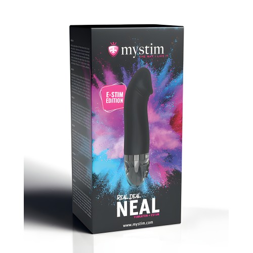 Vibrador Realista Mystim Real Deal Neal eStim - Negro