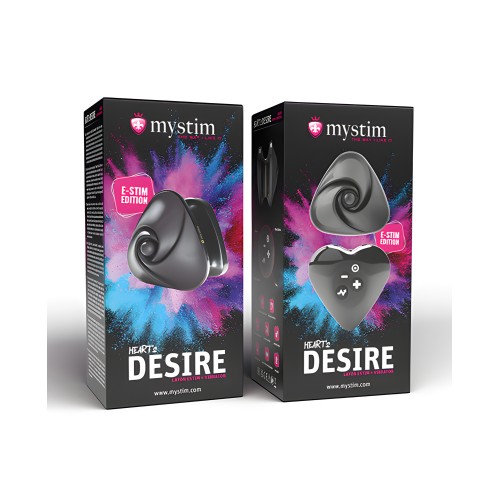Mystim Hearts Desire eStim Layon Vibrator - Black