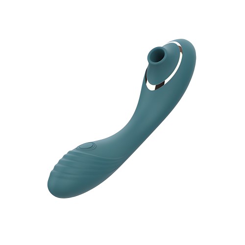 Vibrador PRIVE Trinite 3 en Uno - Verde Azulado
