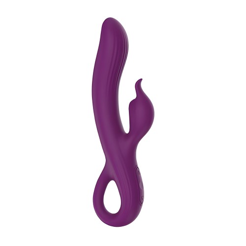 Wild Pop Vibe Lola Rabbit Vibrador Doble - Púrpura