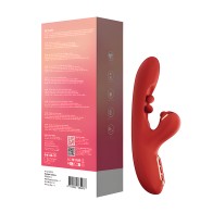 Tickler Wiggling G-Spot Vibrator & Tapping Clitoral Stimulator - Red