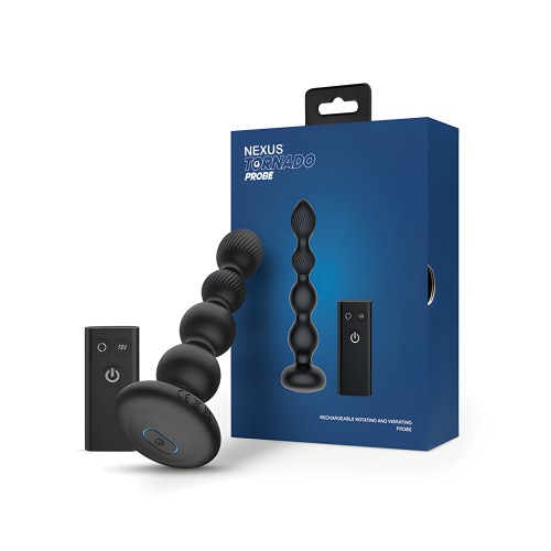 Nexus Tornado Probe - Plug Anal Rotatorio y Vibrante - Negro