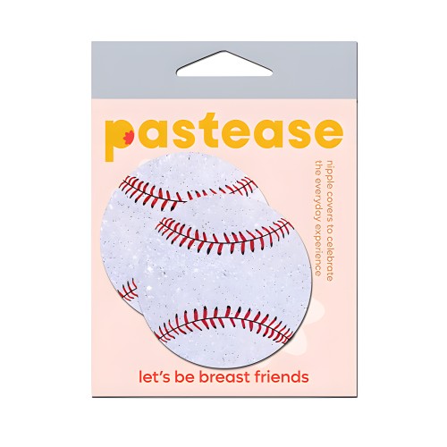 Pastease Baseball Pasties White