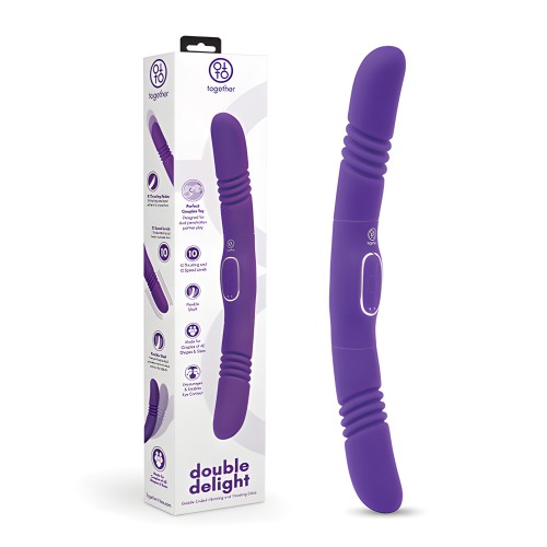 Vibrador de Doble Extremo - Púrpura