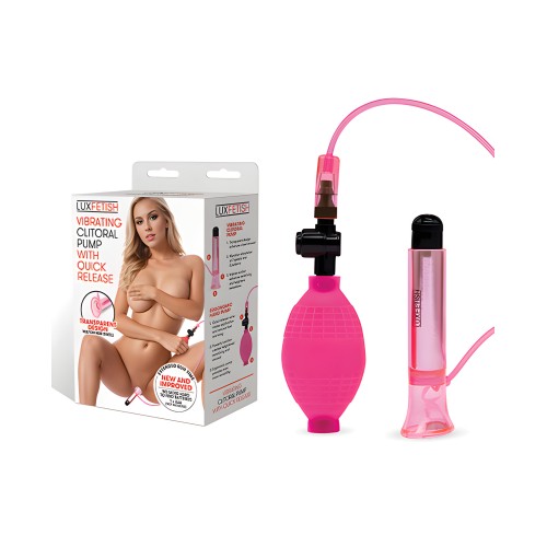 Lux Fetish Vibrating Clitoral Pump - Pink