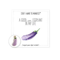 Warm Human A Good Eggplant In My Life Mini Card & Charm