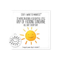 Warm Human Ray of Fucking Sunshine Mini Card & Charm