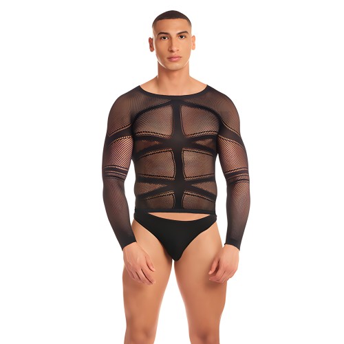 Rainbow Party Cam Boy Mesh Set - Black L/XL