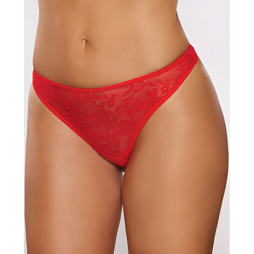 Allure All Wrapped Up Thong - Red O/S