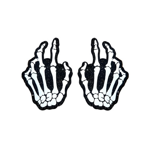 Pasties Holográficos de Manos Esqueletos de Neva Nude