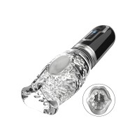 The Male Rose 3 Thrusting Rotating Vibrating Masturbator Black