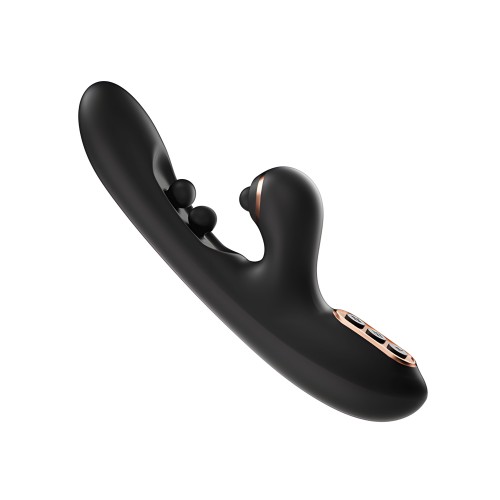 Vibrador de Punto G Tickler y Estimulador Clitoriano - Negro