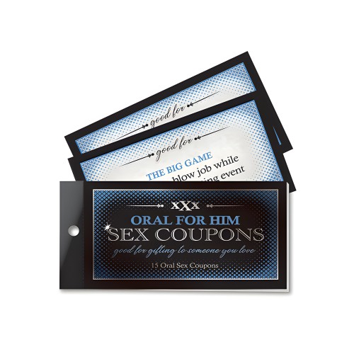 Oral Adventures for Him - Fun Intimacy Coupons