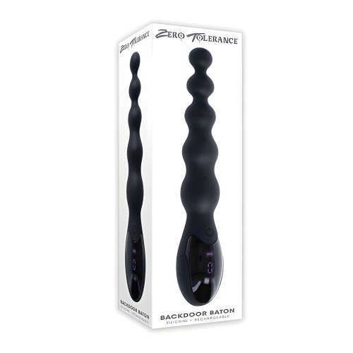 Zero Tolerance Backdoor Baton Beaded Anal Vibrator - Negro