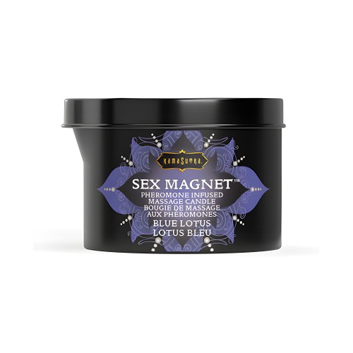 Kama Sutra Sex Magnet Candle w/Pour Spout - 6 oz Blue Lotus