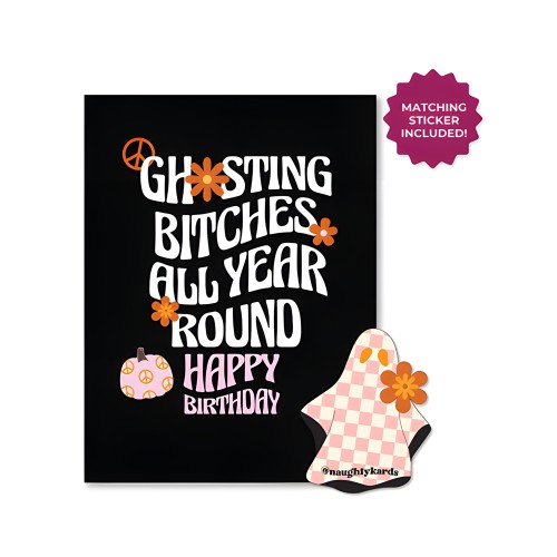 Tarjeta de Cumpleaños Ghosting de Halloween - Felicitaciones Divertidas