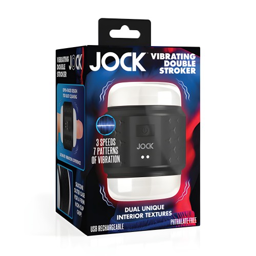 Curve Toys Jock Vibrating Double Stroker - Black