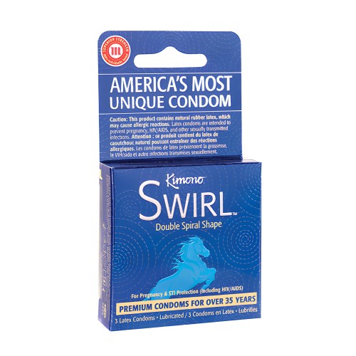 Condones Kimono Swirl de Doble Espiral