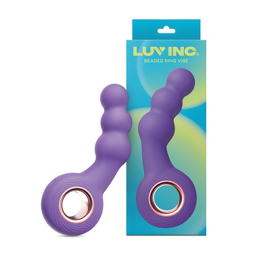 Vibrador con Anillo de Perlas - Púrpura