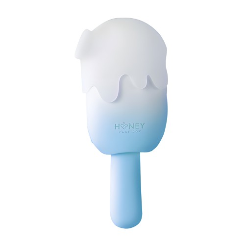 Bite Me Sucking, Tapping & Vibrating Cream Pop Stimulator - Blue/White