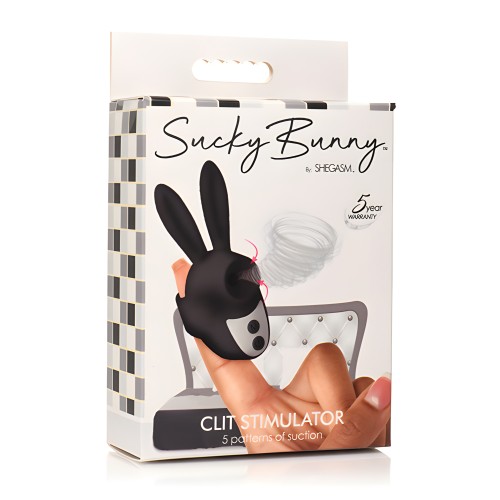Shegasm Sucky Bunny Clit Stimulator - Black