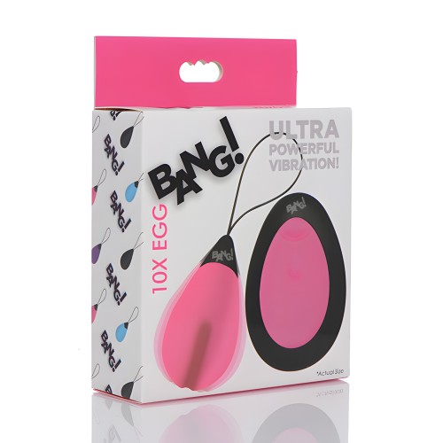 Bang! Huevo Vibrador de Silicona 10X - Rosa