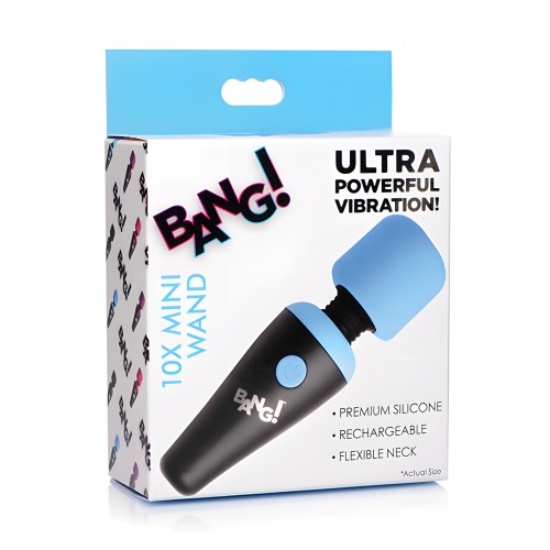Bang! 10X Vibrating Mini Silicone Wand - Blue