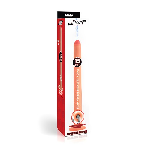 Hosed Thick Silicone Enema Hose - 15" Long