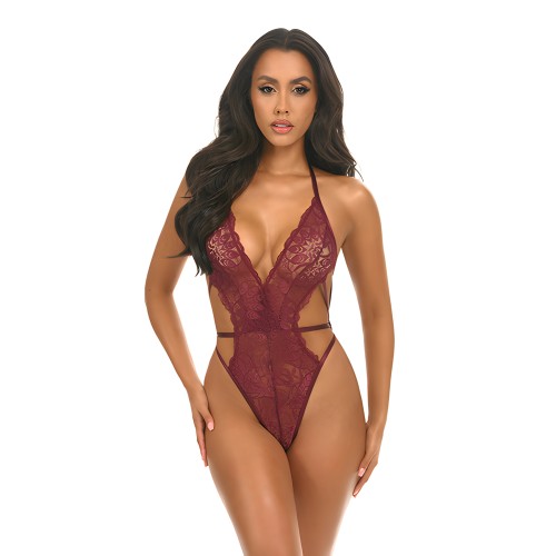 Teddy de Encaje Lina Halter - Zinfandel L/XL