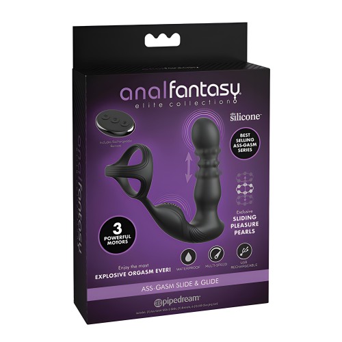 Anal Fantasy Elite Ass-Gasm Estimulador P-Spot Slide & Glide - Negro