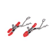 Pinzas para Pezones Ex's & Oh's - Rojo/Negro