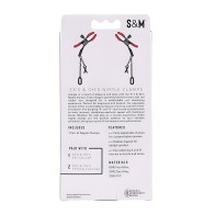 Pinzas para Pezones Ex's & Oh's - Rojo/Negro