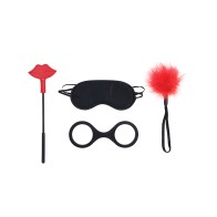 Sex & Mischief Ex's & Oh's Kiss Kit - Red/Black