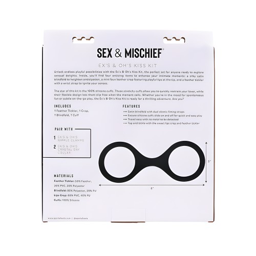 Sex & Mischief Ex's & Oh's Kiss Kit - Red/Black