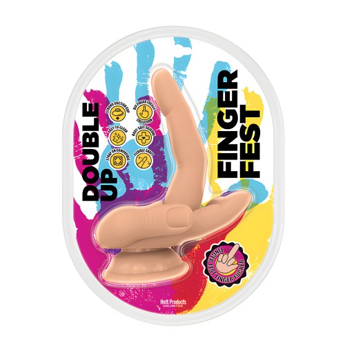Finger Fest Double Up Dildo - Flesh
