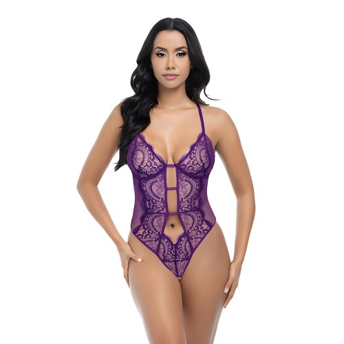 Carmen Lace Teddy - Imperial Purple L/XL