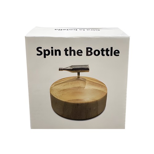 Spin The Bottle - Silver/Wood