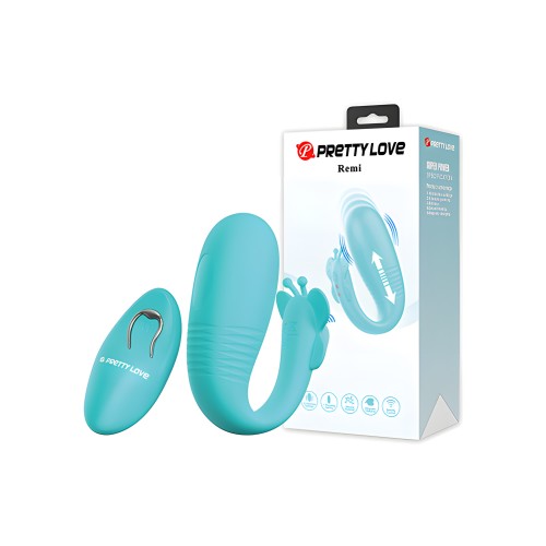 Pretty Love Remi Thrusting Hands-Free Vibrator - Aqua | Rechargeable Pleasure