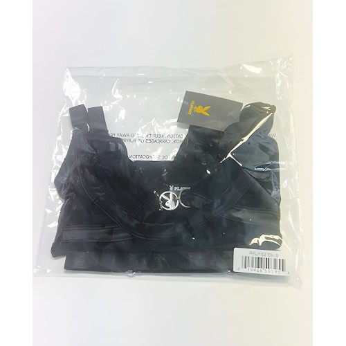 Conjunto Bralette Malla Playboy con Tanga 2 pcs - Negro LG