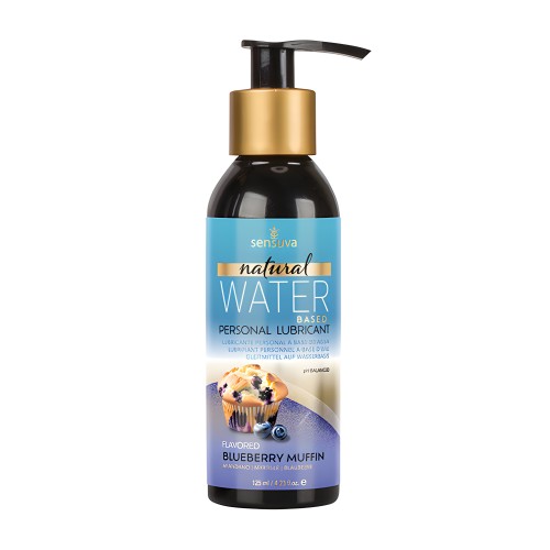 Hidratante Personal Natural a Base de Agua Sensuva - 4.23 oz Muffin de Arándano