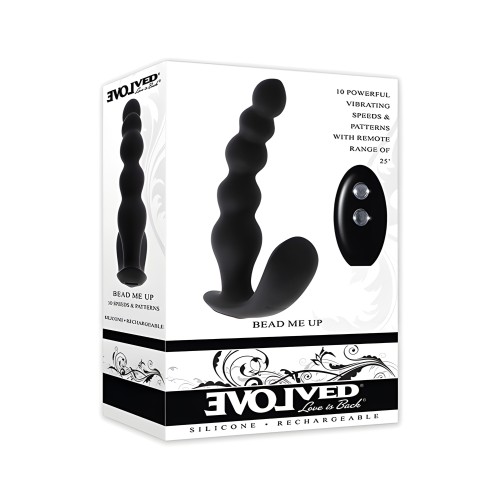 Evolved Bead Me Up Curved Anal Vibrator w/Remote Control - Black