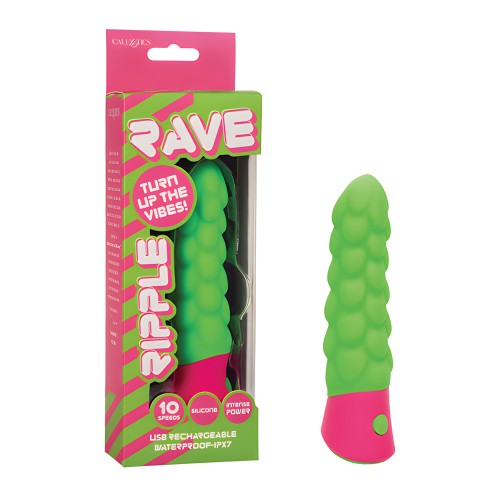 Rave Ripple Vibrator - Green/Pink