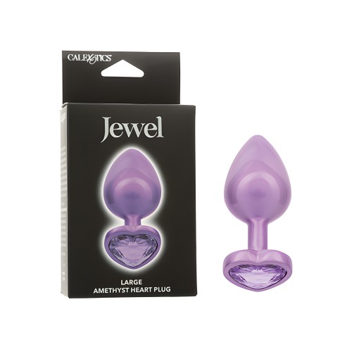 Plug Anal Corazón Amatista Jewel - Grande, Morado