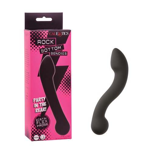 Rock Bottom Bendies Bendy Ecsta-Flex Probe Anal de Doble Punta - Negro