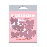 Mini Lazos de Cuero Sintético Pastease - Pack de 8 Rosa Bebé