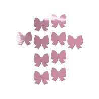 Mini Lazos de Cuero Sintético Pastease - Pack de 8 Rosa Bebé