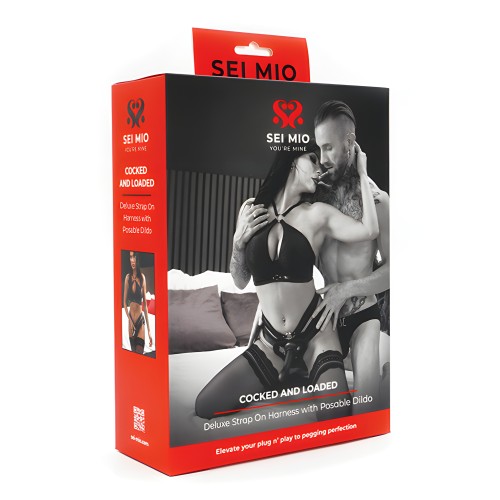Arnés Strap-On Avanzado Sei Mio & Dildo de 6.5" - Negro
