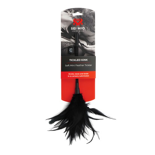 Sei Mio Tickled Kink Soft Mini Feather Tickler - Black