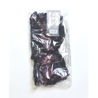 Floral Lace and Mesh Underwire Bra 3 pc Set - Black/Purple 3X/4X